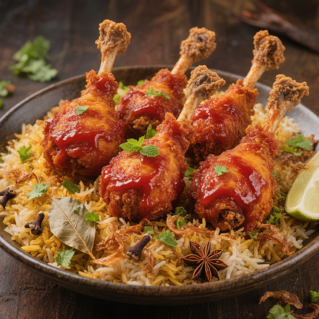 Chicken lollipops Biryani
