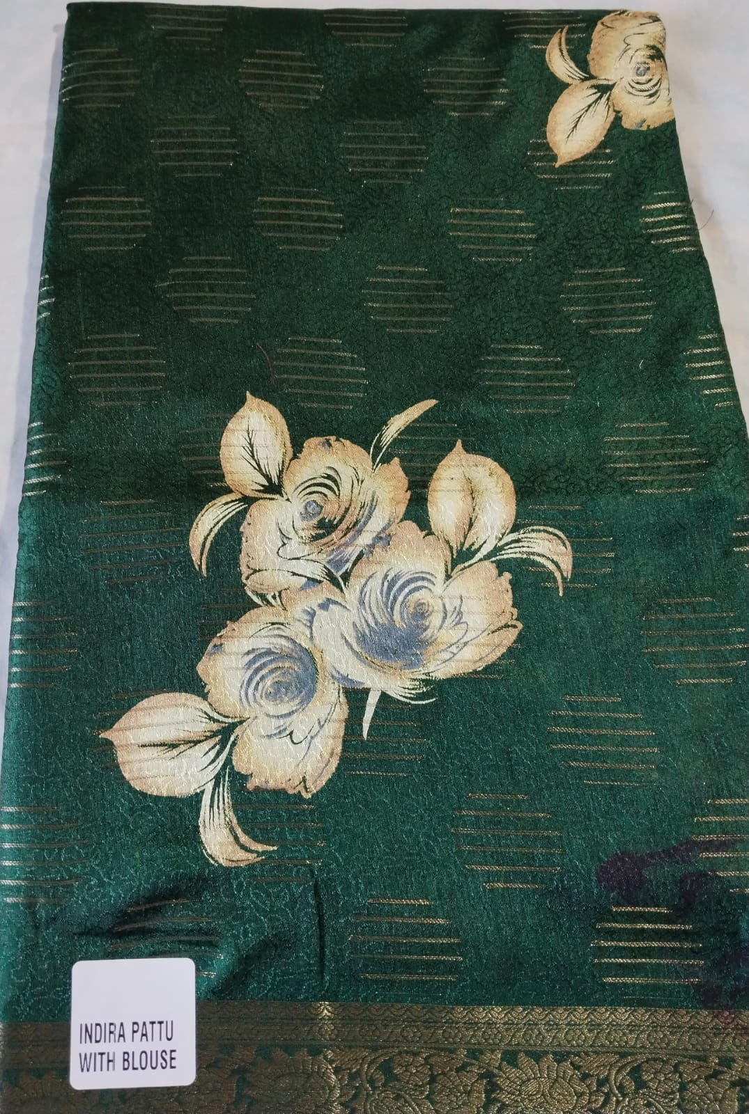 Floral Print Green saree 