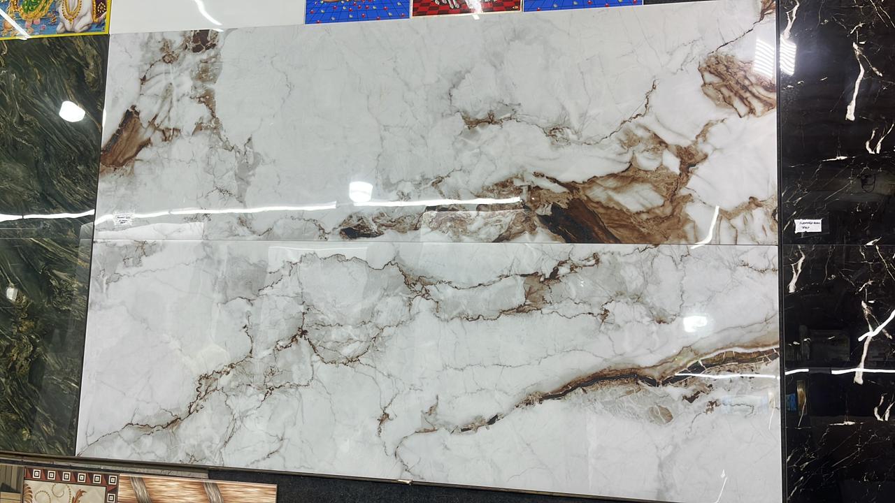White Marble Brown Veins