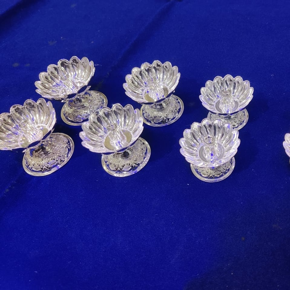 small size silver lamps