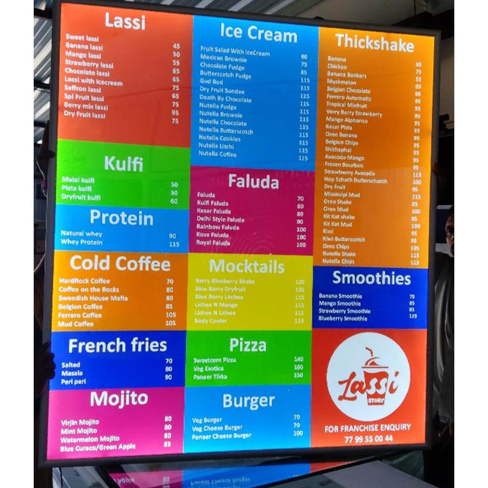led clip on frame with print