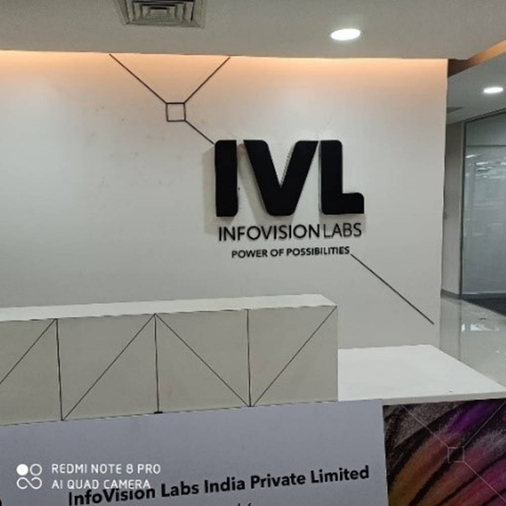 ss powder coated reception signage