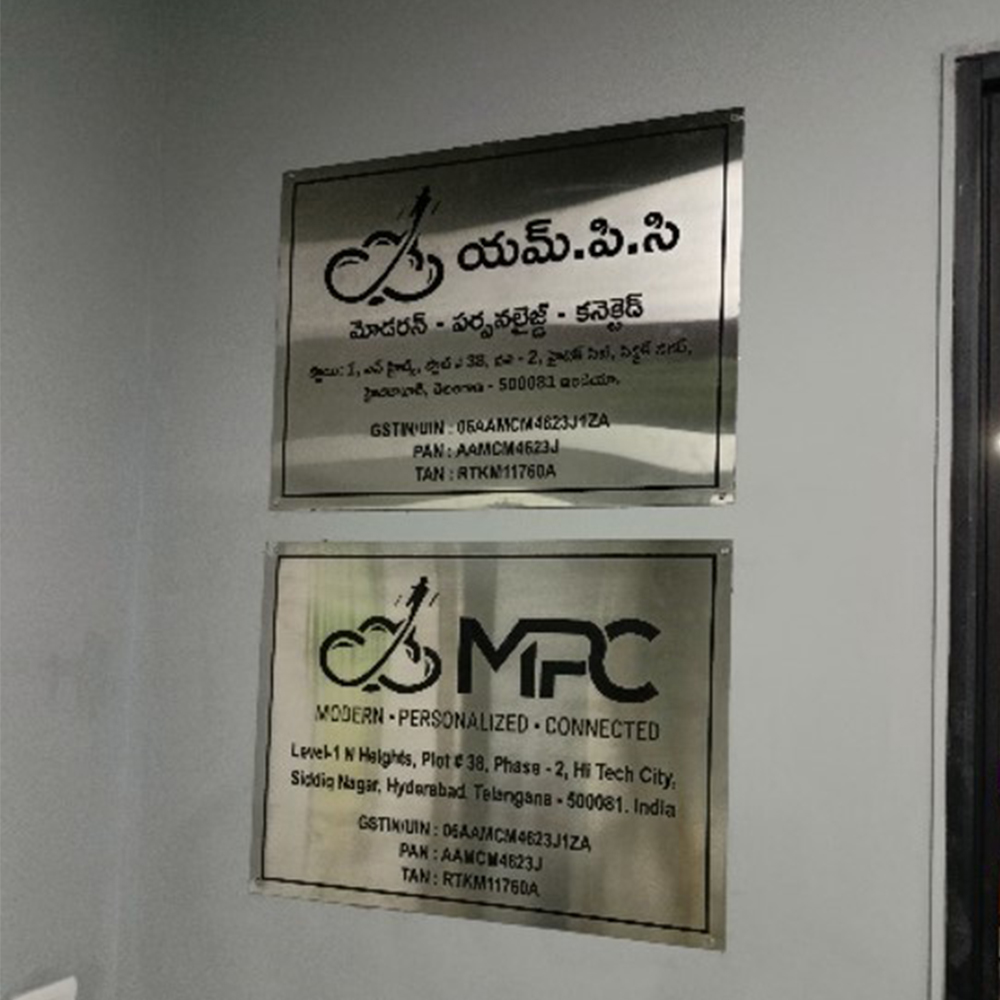 ss steel etching signage