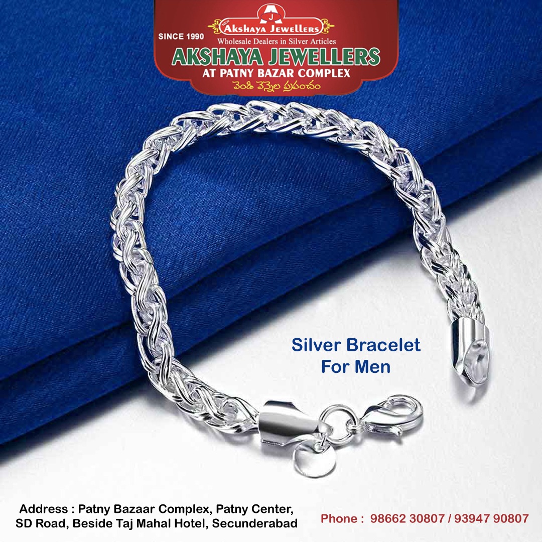 silver bracelets for men