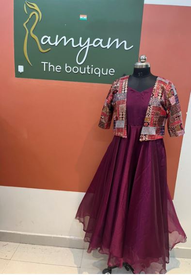 long frock with coat 