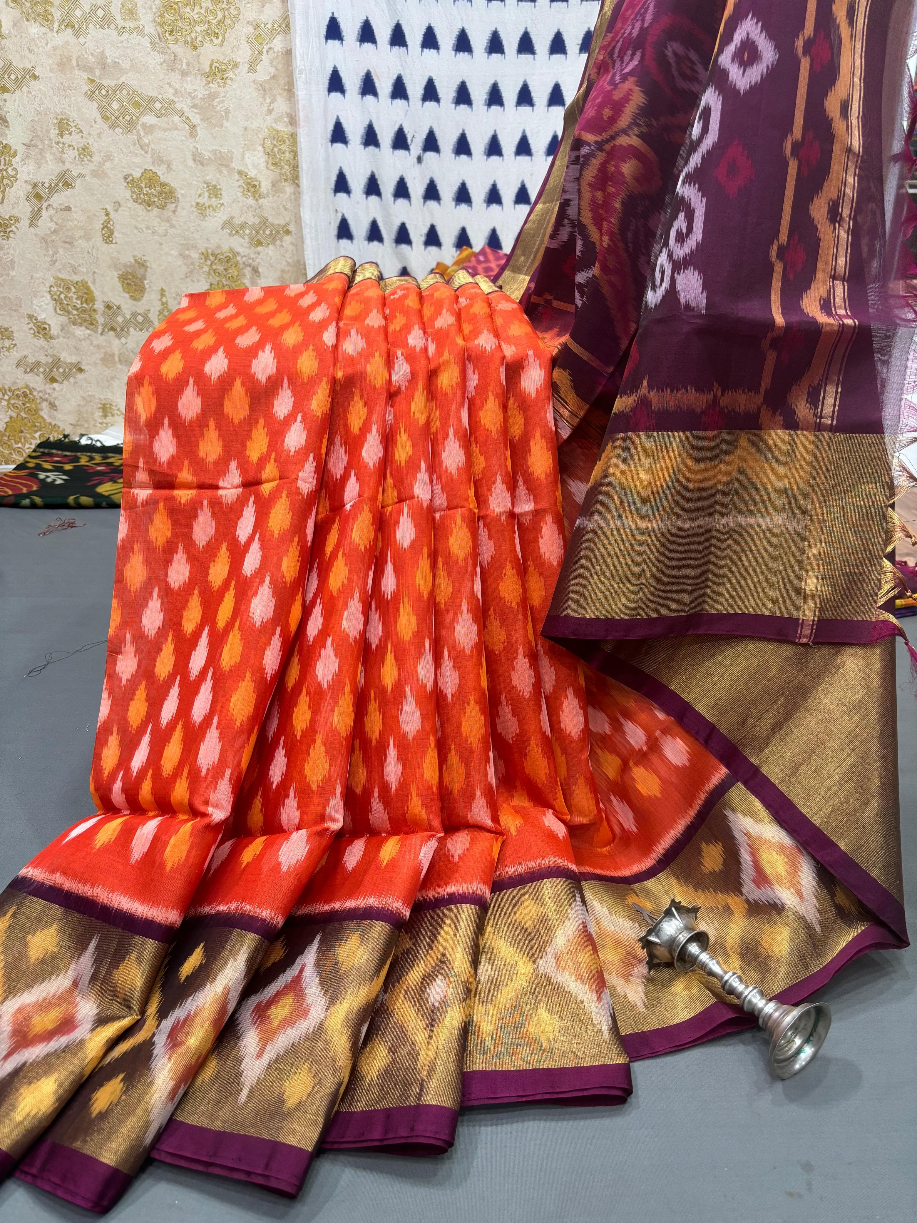 pochampally ikkat cotton silk sarees