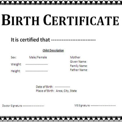 birth certificates