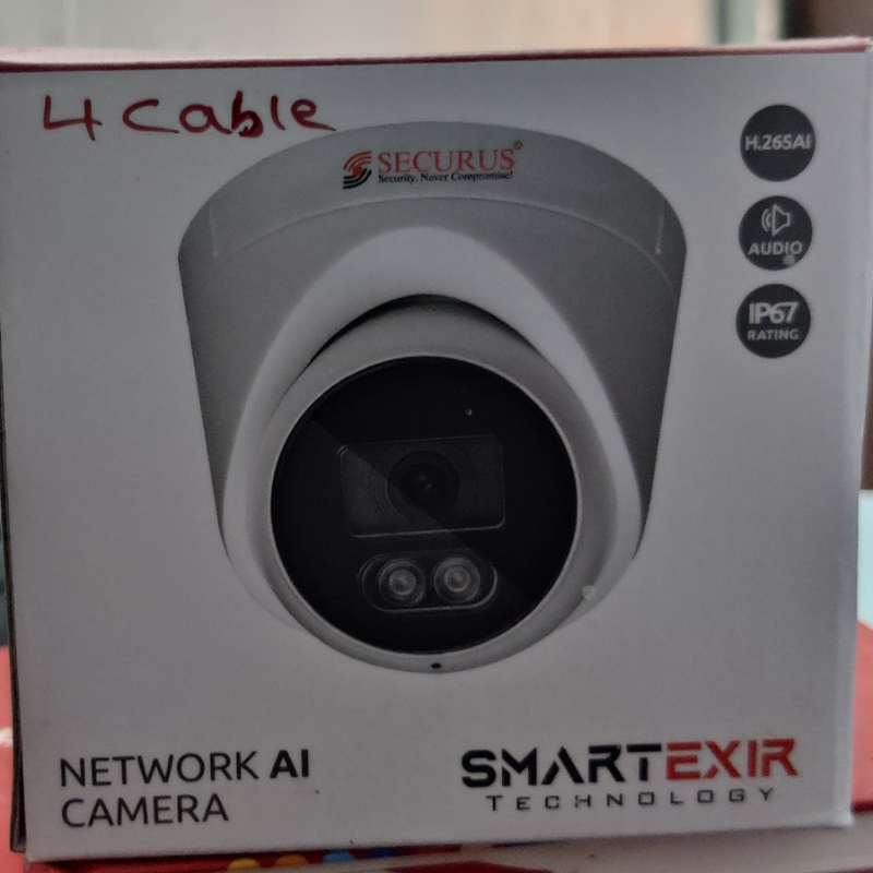 Securus 3 MP IP With 2 Way Audio Supported 4 Cable Dome Camera 