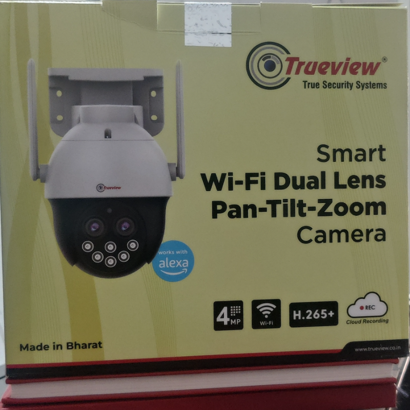 Trueview 4 MP Smart WIFI Dual Lens Pan Tilt Zoom Camera 