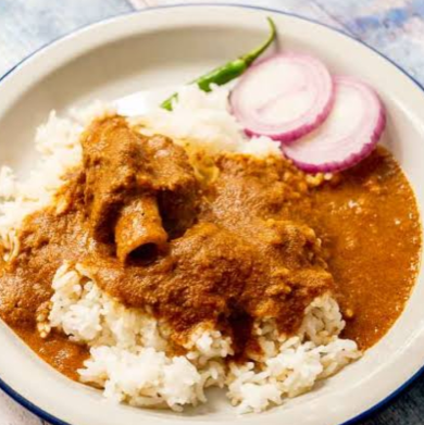 White Rice and Mutton Fry