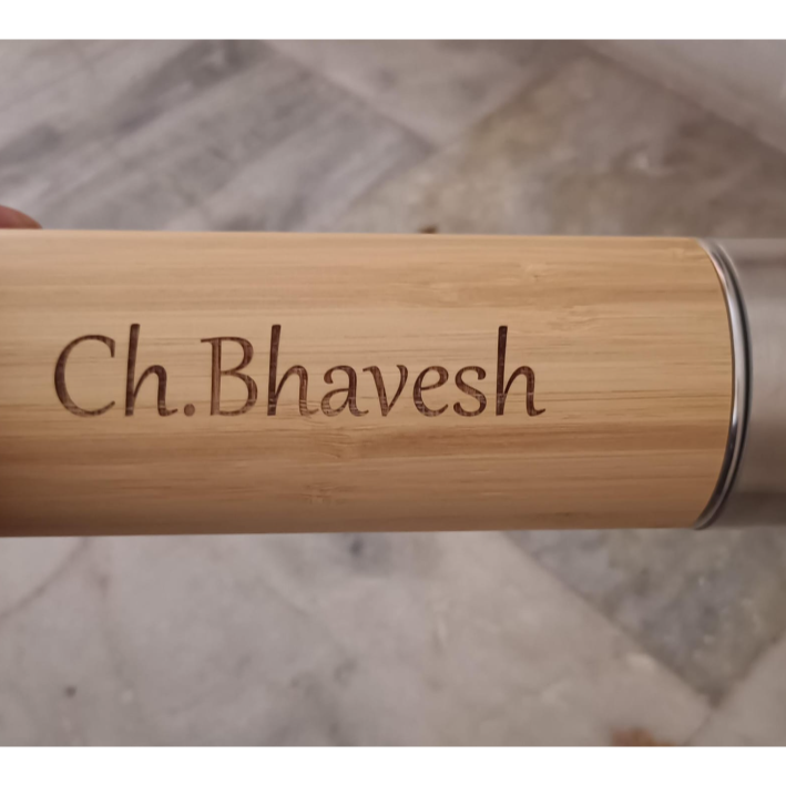 Dr.ved bamboo steel water bottle