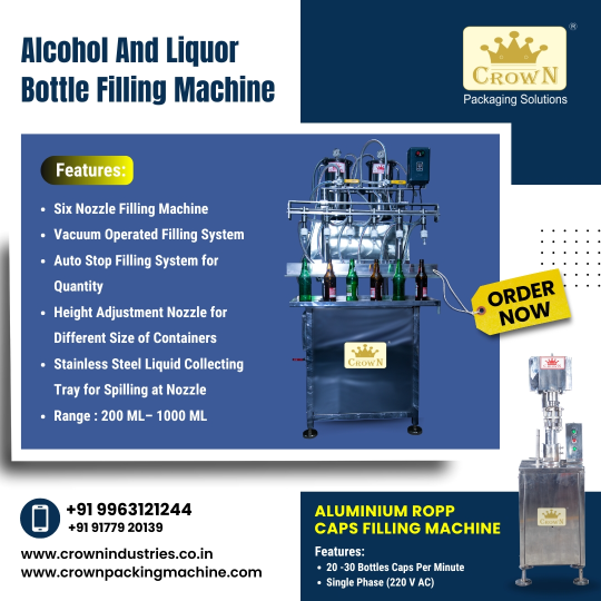 ALCOHOL AND LIQUOR BOTTLE FILLING MACHINE