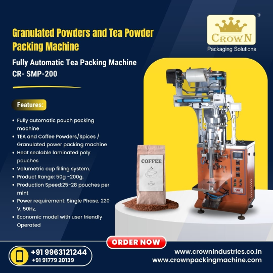 GRANULATED POWDERS AND TEA POWDER PACKING MACHINE