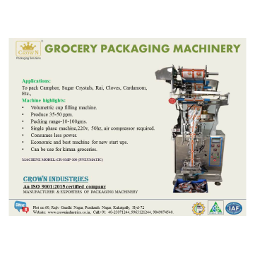 CHIPS AND NAMKEENS PACKING MACHINE