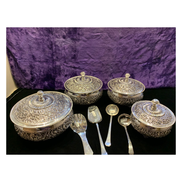 silver dishes set