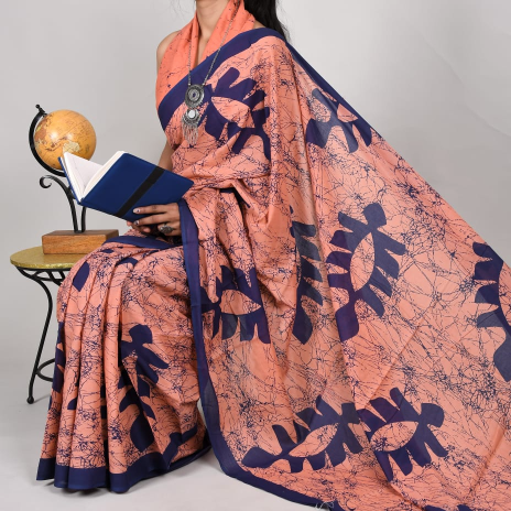 Digital Print Mulmul Sarees