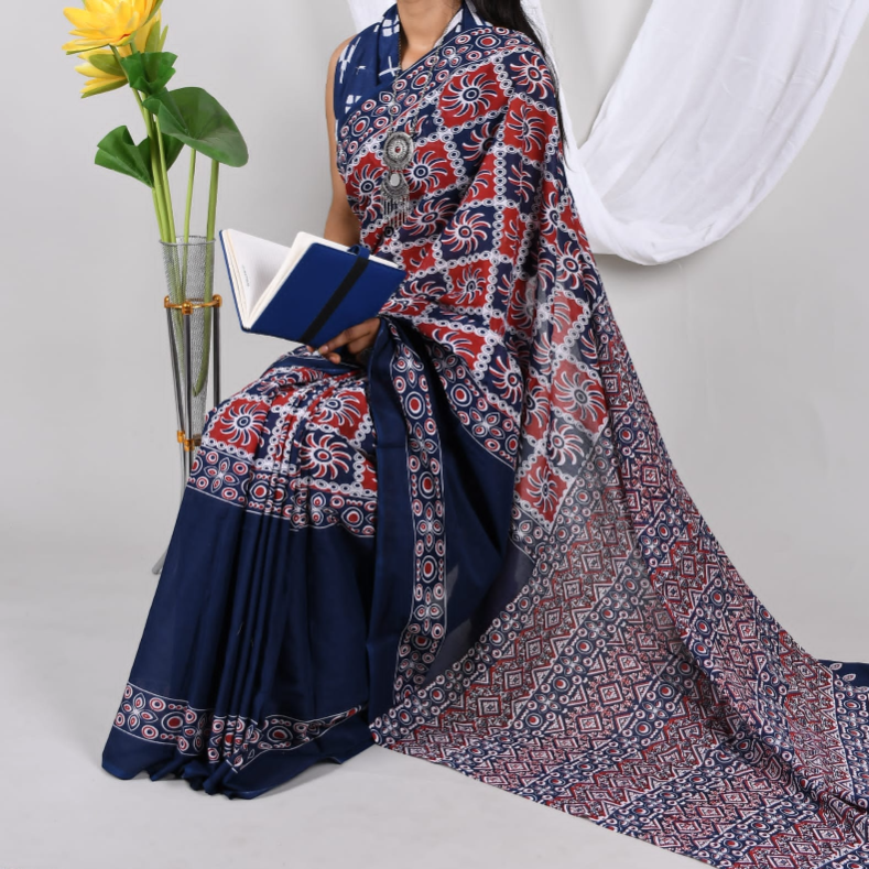 Batik Mulmul Cotton Sarees