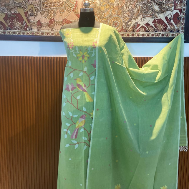 Cotton Embroidered Dress material