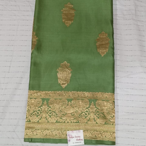 Pure Mashru Silk Saree Green