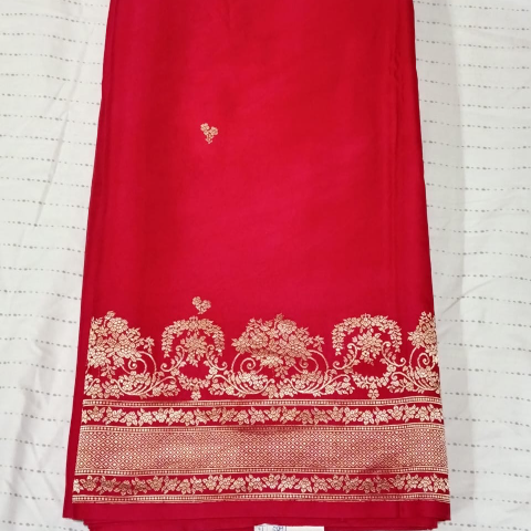 Pure Mashru Silk Saree Red