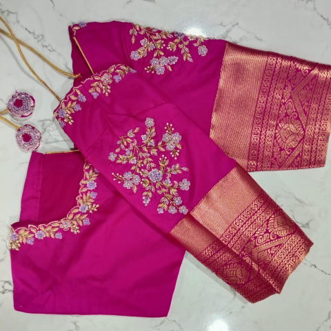 pattu Blouse Embroidered