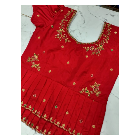 Maggam work pattu langa Blouse