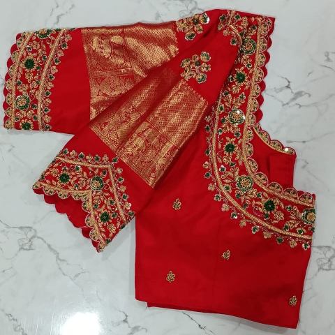 Pattu maggam work blouse