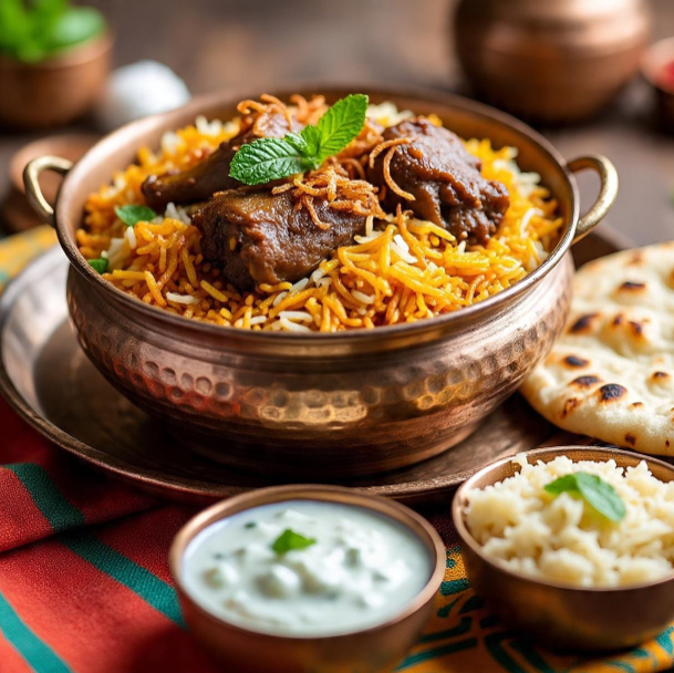 Mutton dhum biryani