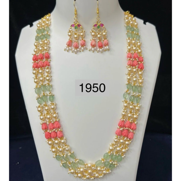 Pearl Long Haram with Earrings