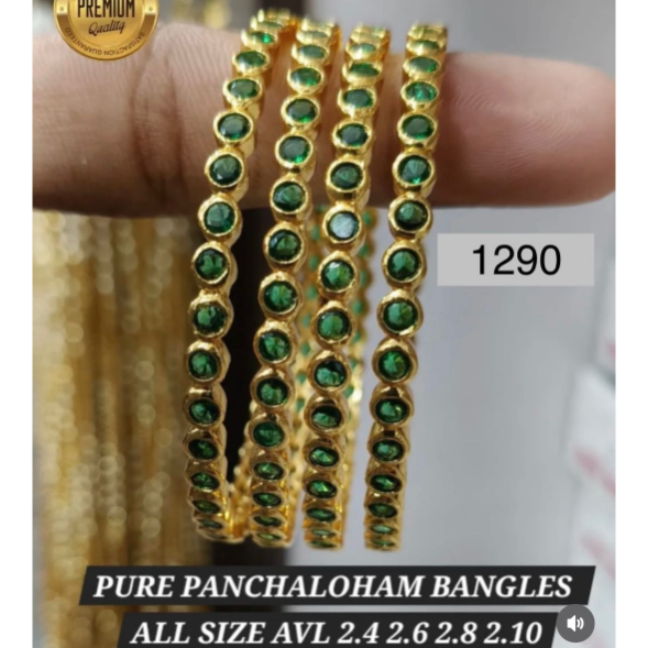 Pure Panchaloham Bangles Green