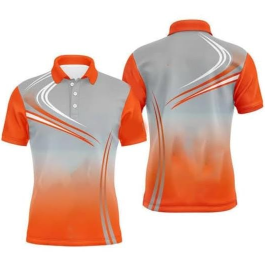 Sports TShirt Grey Orange