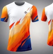 Sports TShirt Orange White