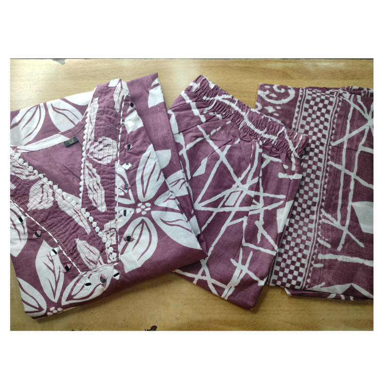 Pure Mul Cotton 3 Piece Kurti set