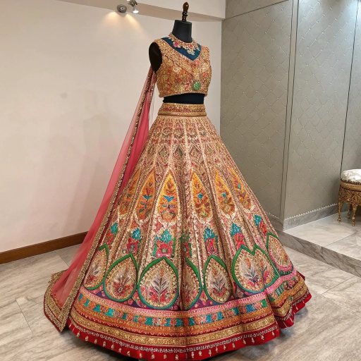 Lehenga Computer Embroidery