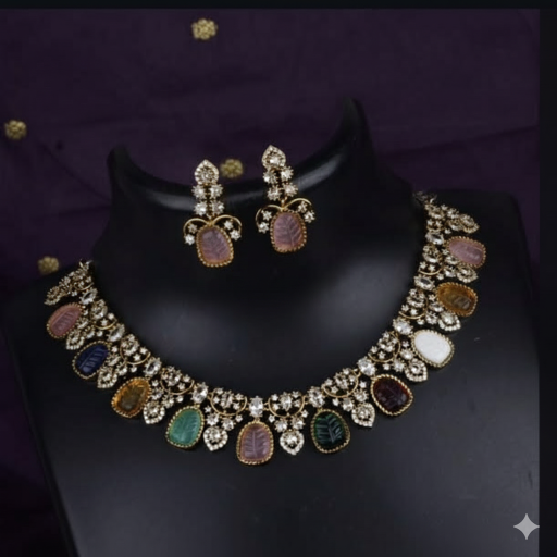 Multicolor stone neckset