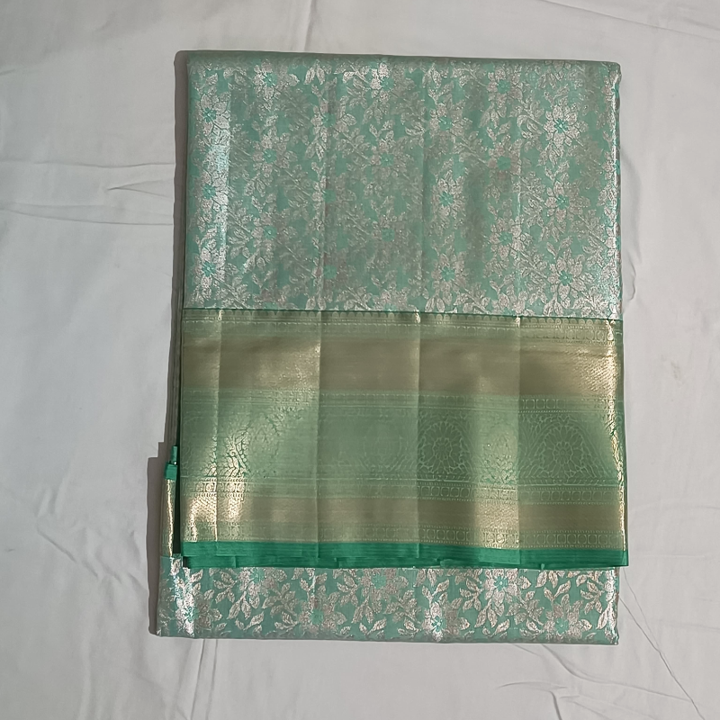 Green tissue pattu saree