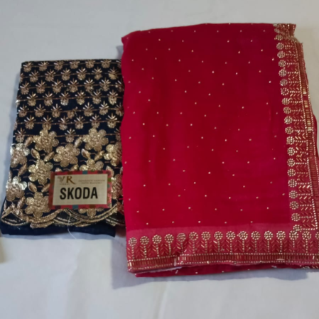 Red color soft cloth saree