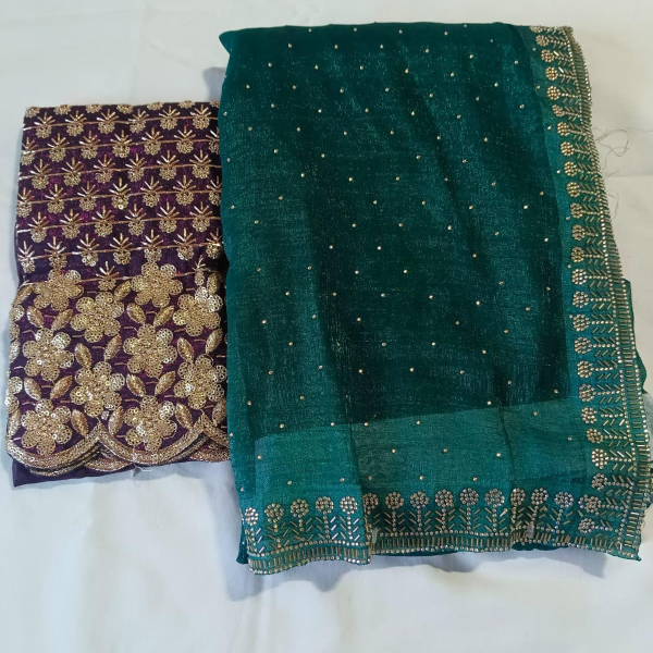 Green color soft saree