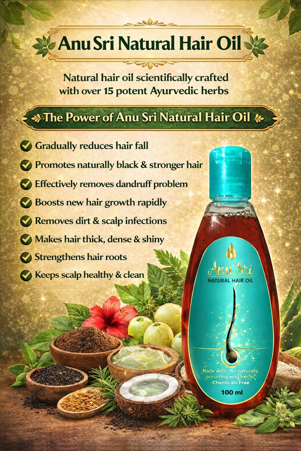 Anu Sri Natural Hair Oil