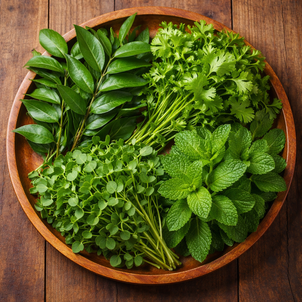 Curry leaves ,coriander, mint , Fenugreek leaves ..COMBO.