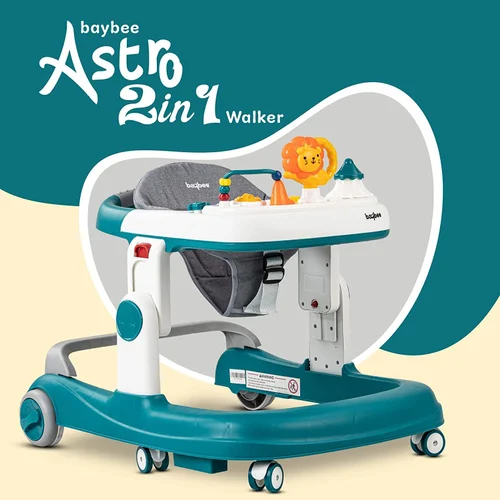 BAYBEE Baybee 2 in 1 Round Activity Kids Walker Cum Baby Push Walker with Adjustable Height & Musical Toy Bar