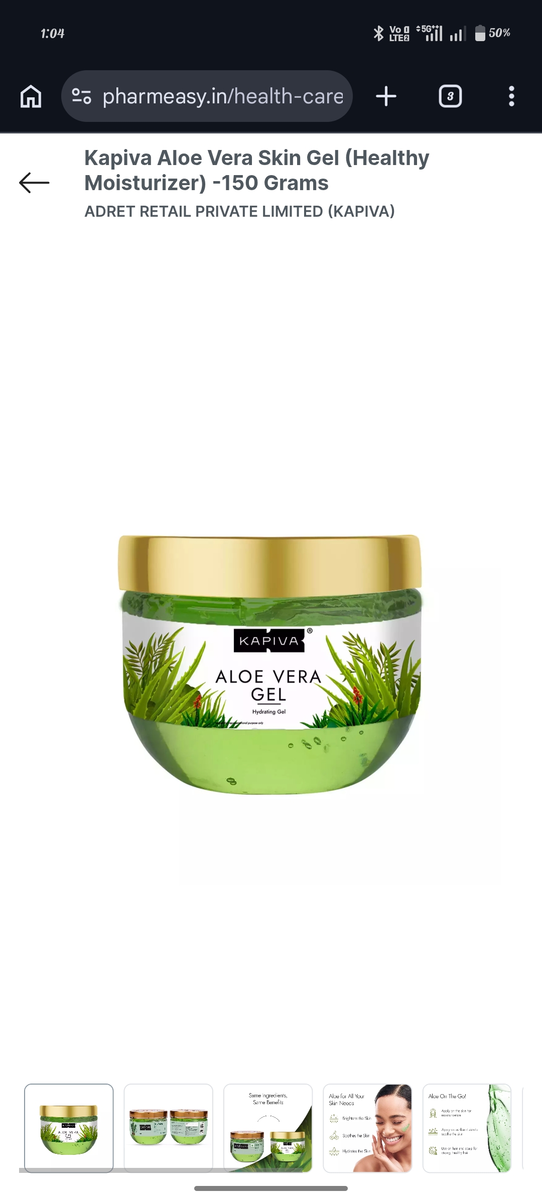 Kapiva Aloe Vera gel 150g