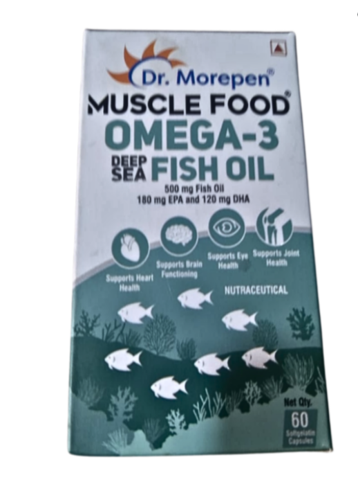 Dr. Morepen musle food Omega -3 fish oil 60Caps