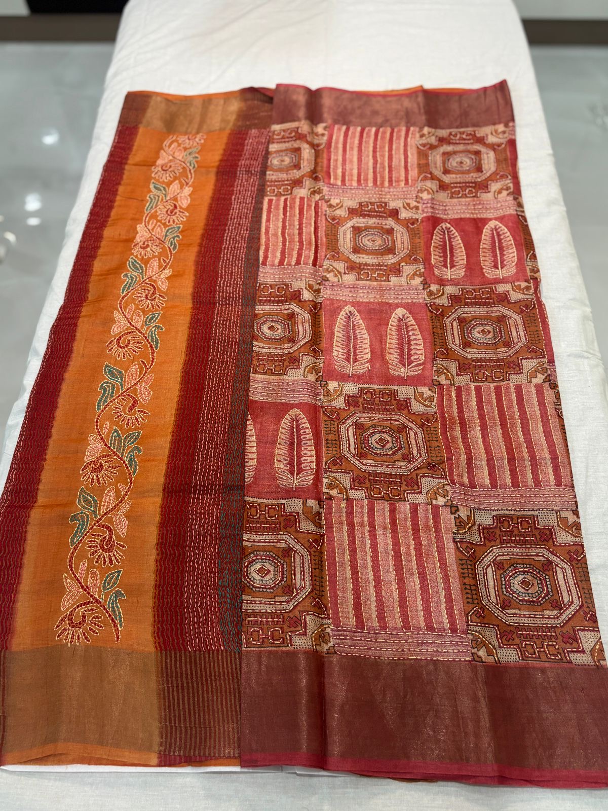 Pure tussar work saree