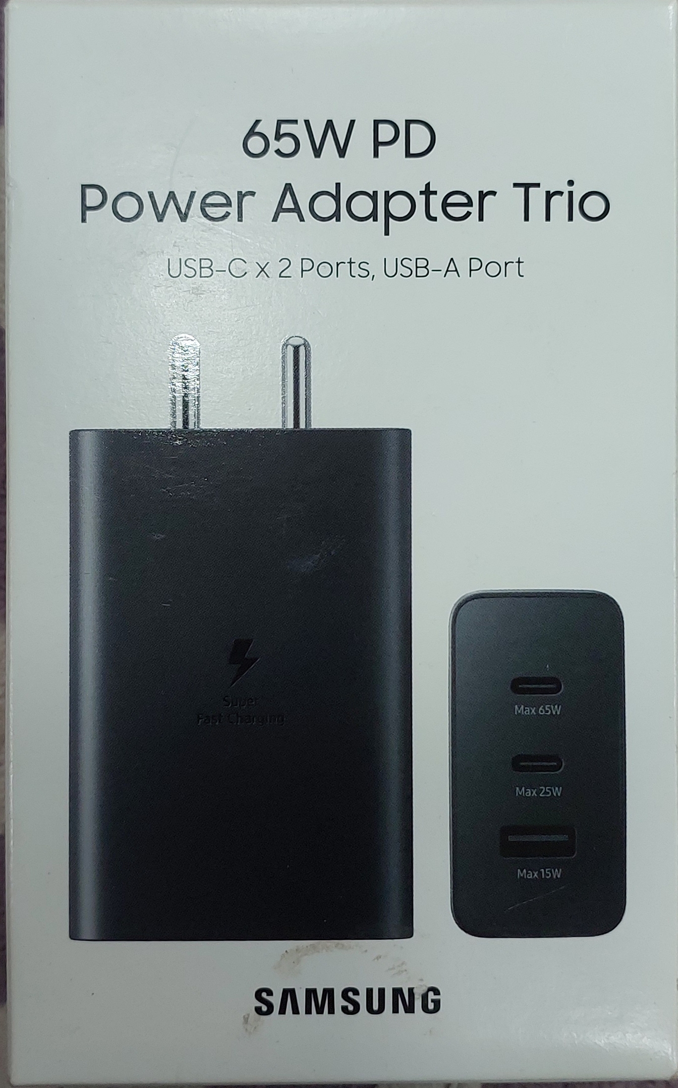 SAMSUNG 65W ADAPTER USB-C 2PORTS