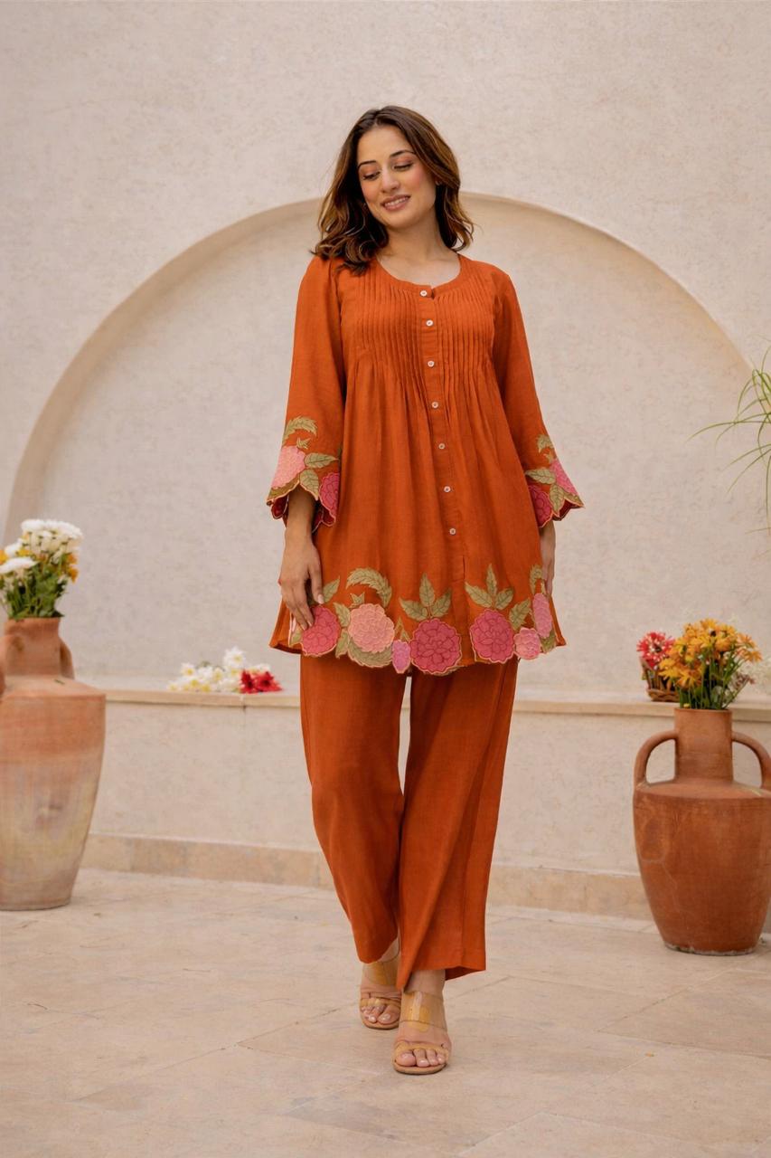 Beautiful Heavy Embroidery Work on co-ord Set