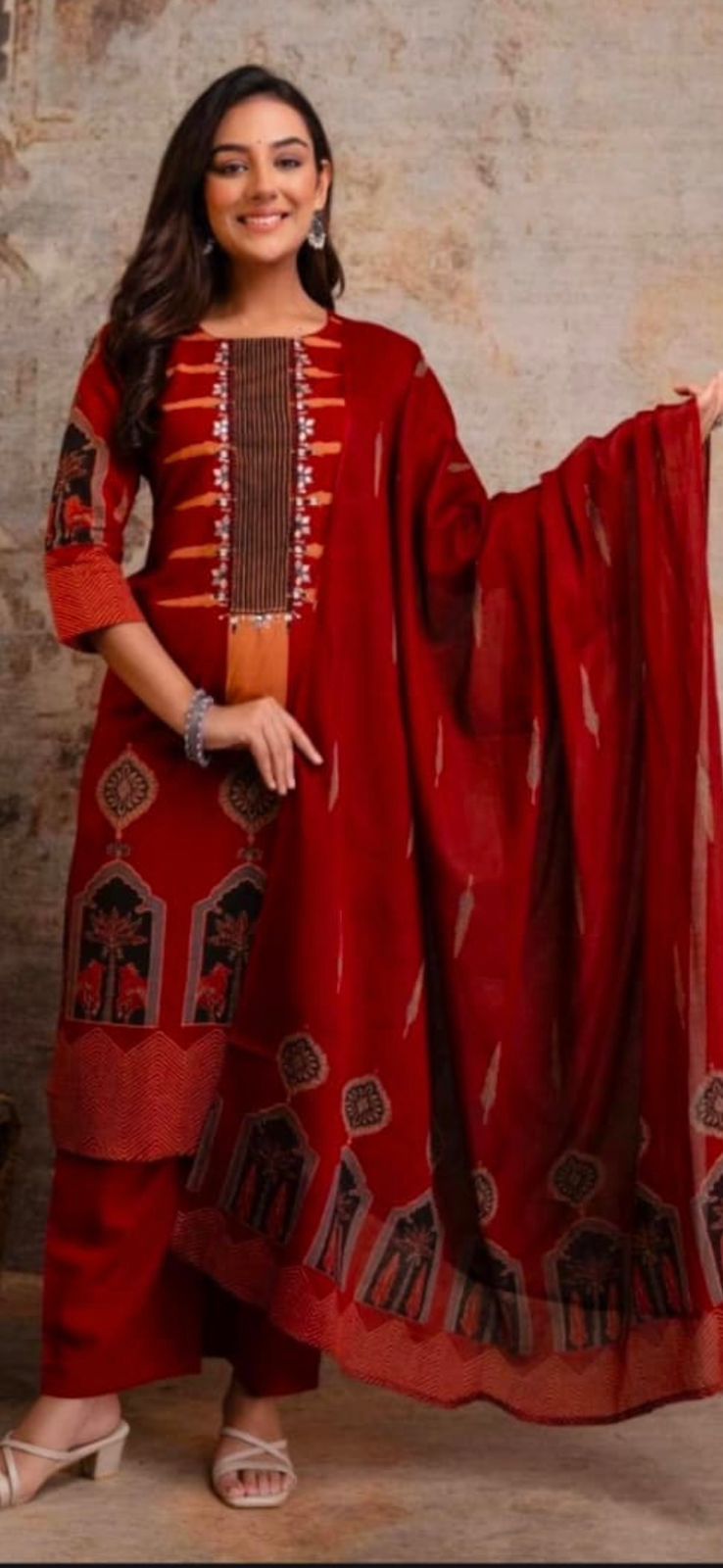Pure Cotton kurta with cotton Pant dupatta