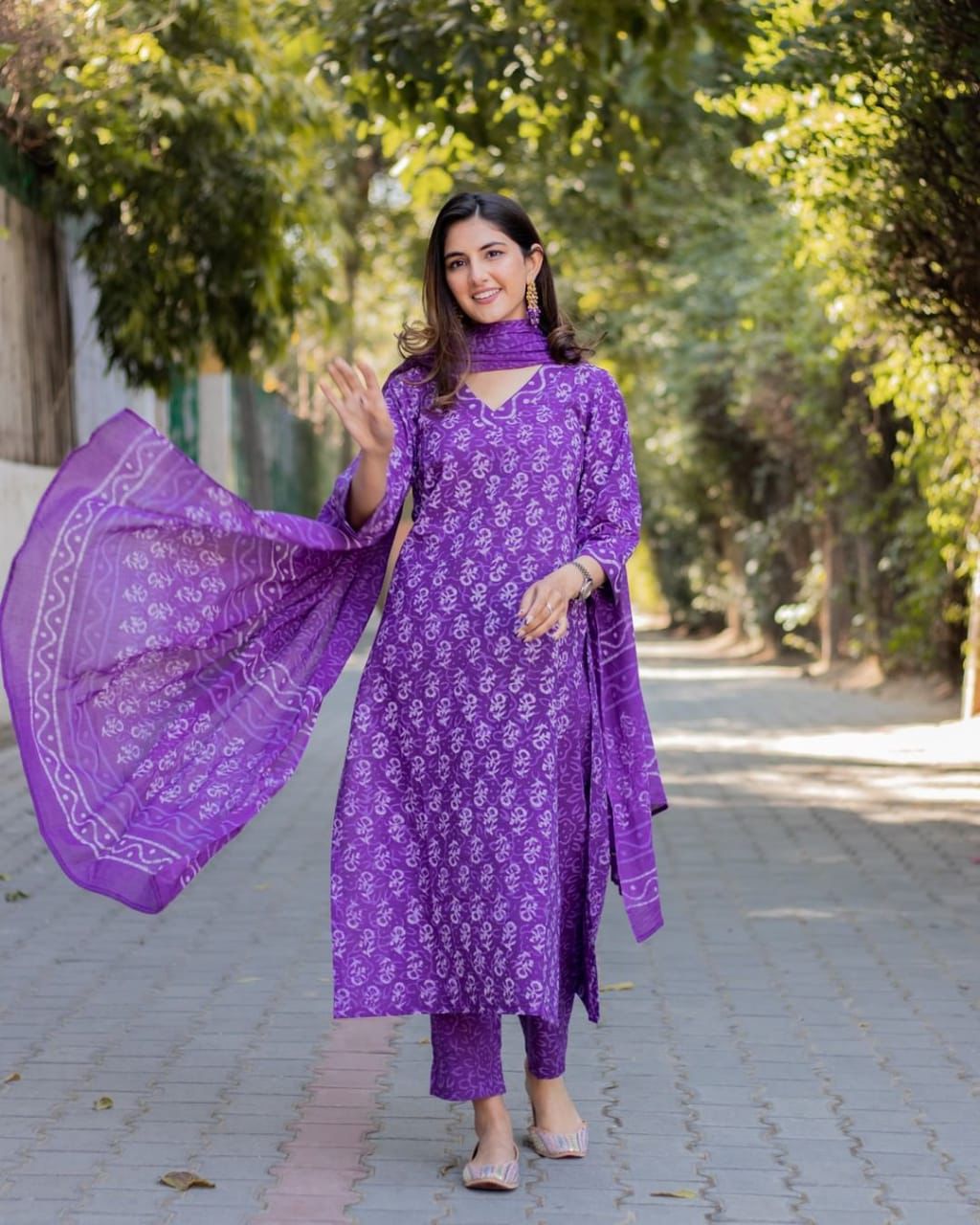 Printed Kurti Pant with Dupatta