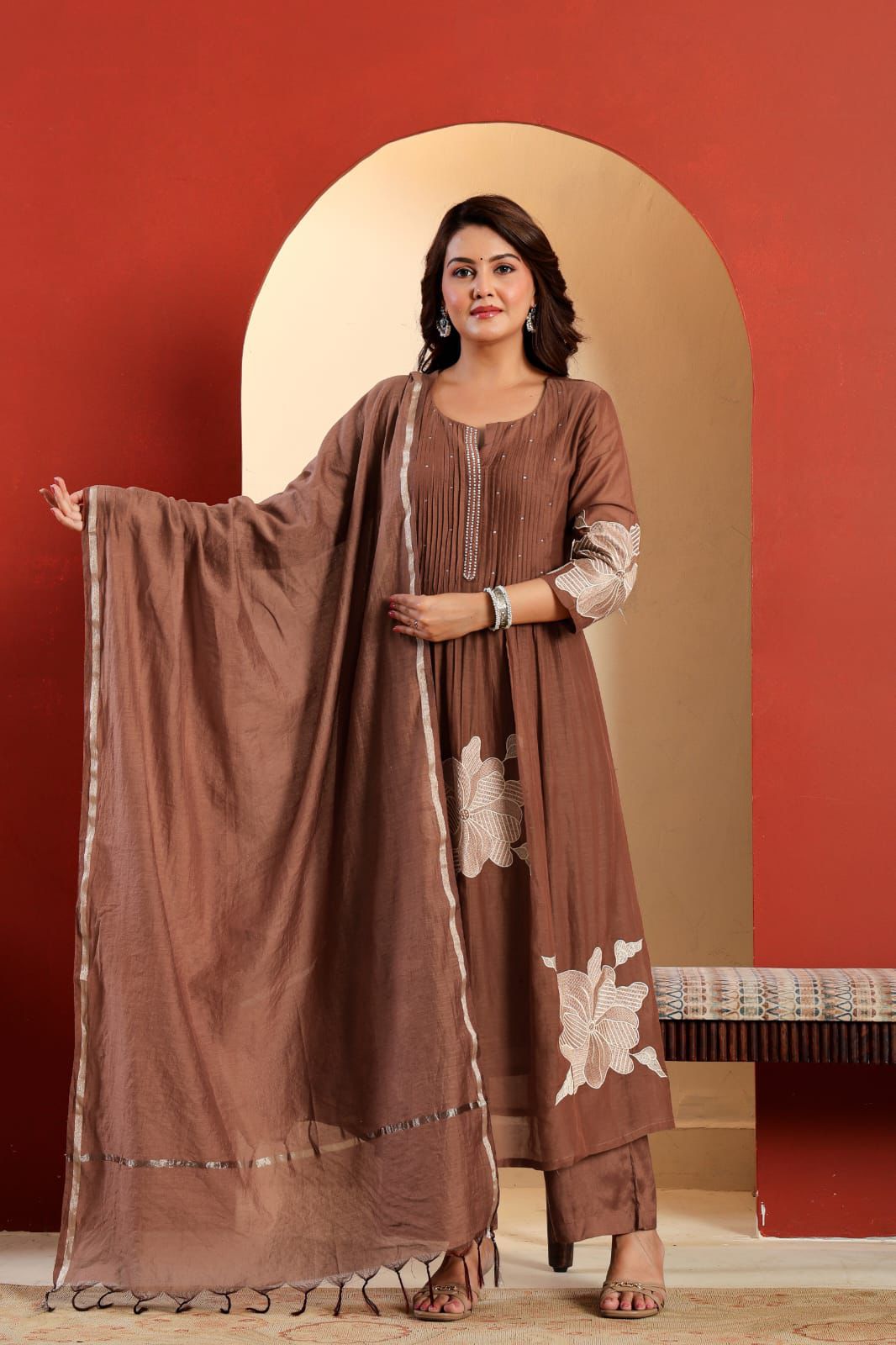 Kurti + Palazzo + Dupatta