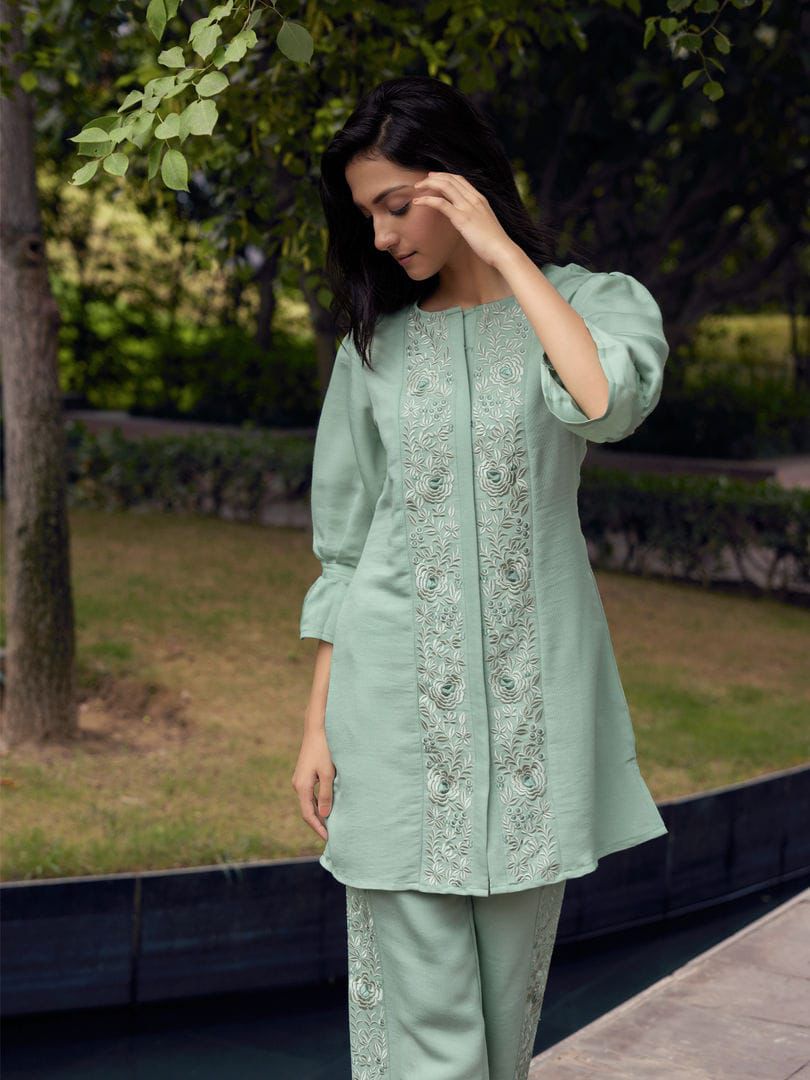 Embroidered Cord Set